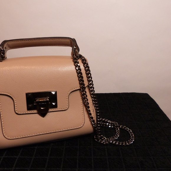 Crossbody Bag Vera Pelle Light Tan Leather Satchel Made in Italy - Picture 3 of 5